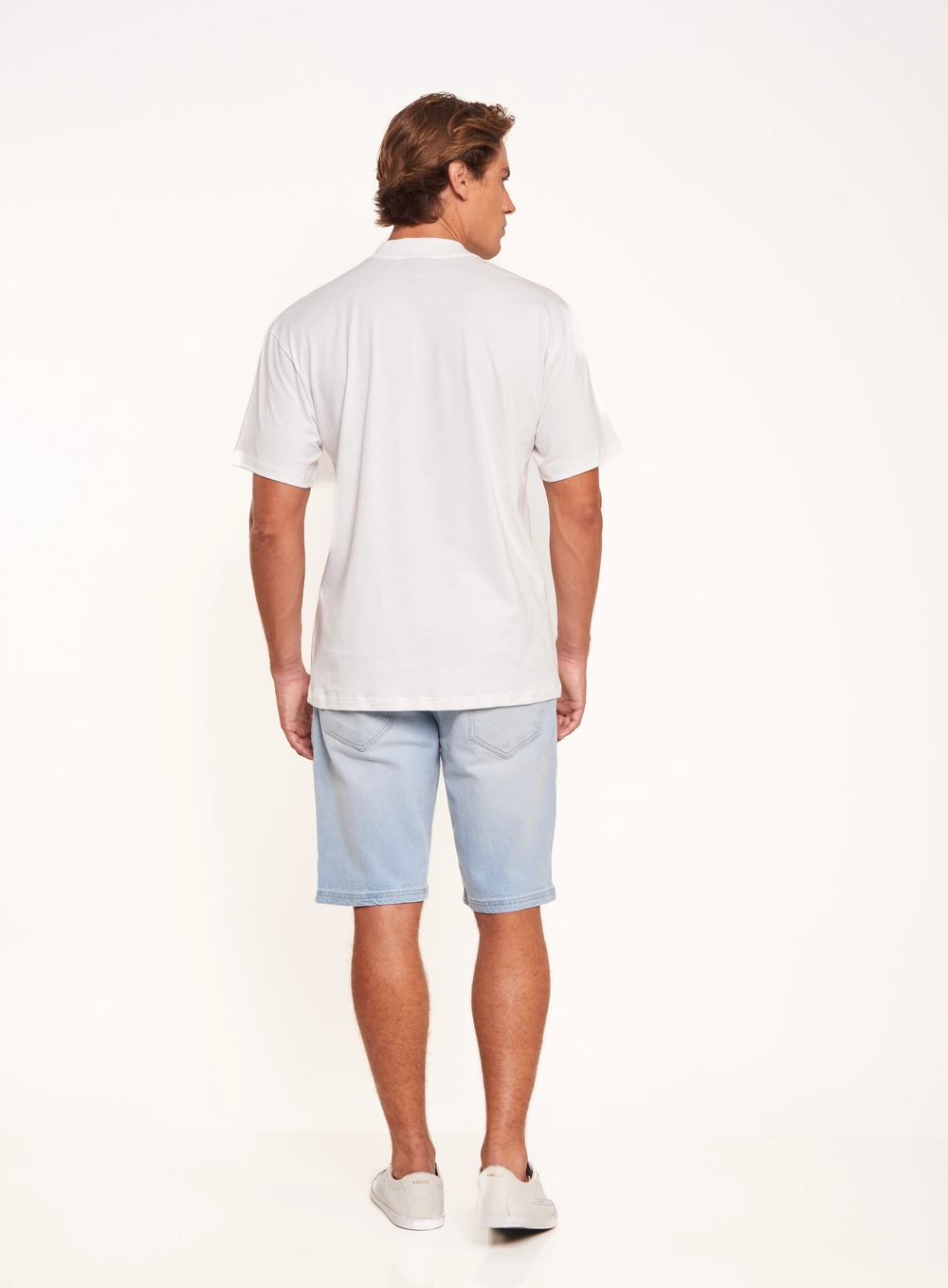 Bermuda Masculina Jeans Slim Clear Índigo
