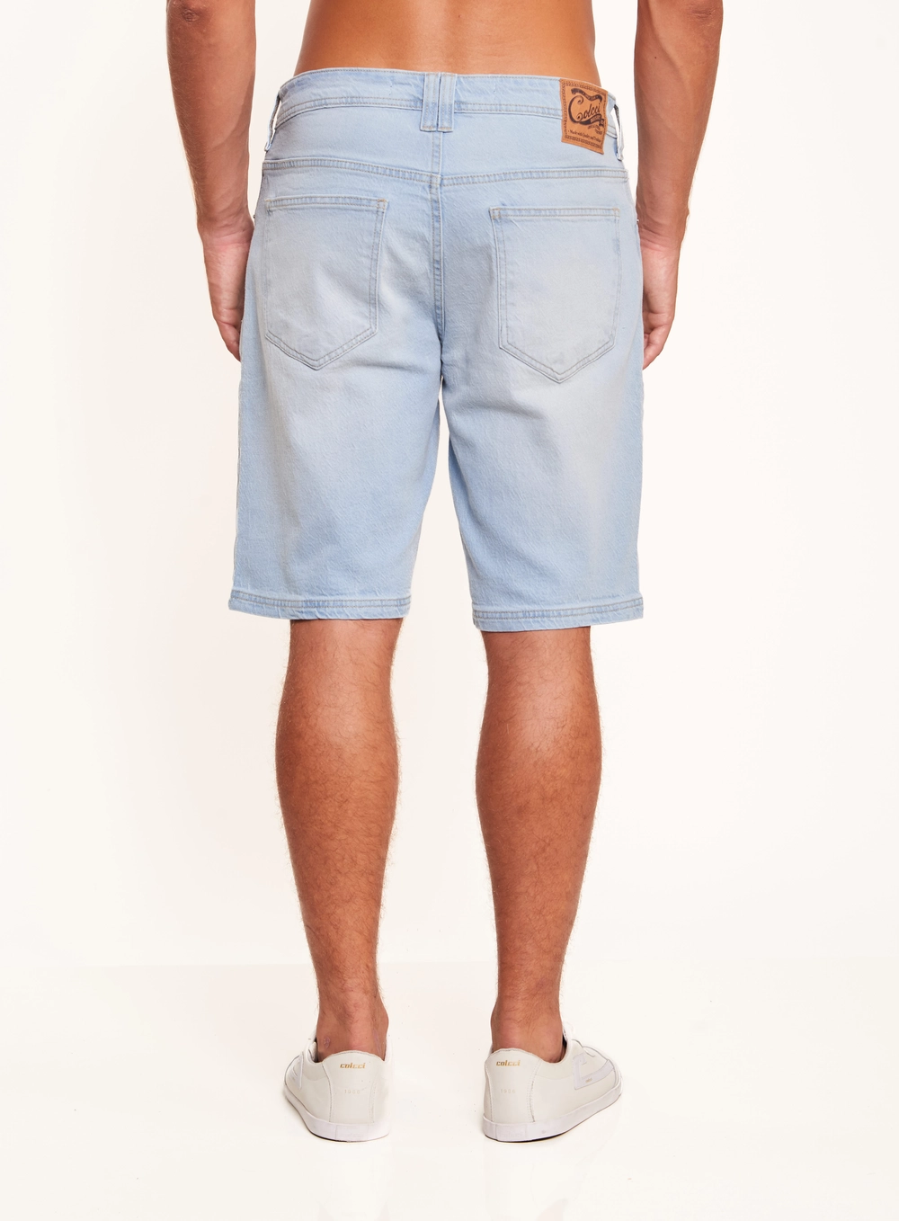 Bermuda Masculina Jeans Slim Clear Índigo
