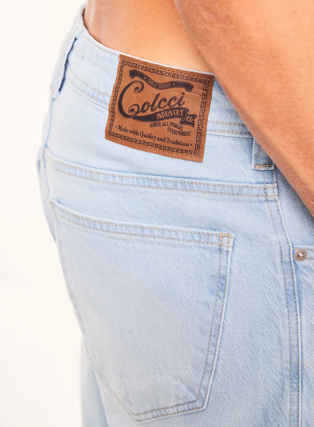 Bermuda Masculina Jeans Slim Clear Índigo
