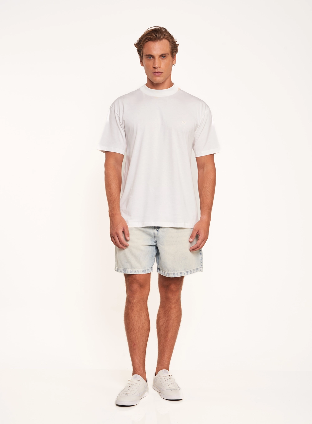 Bermuda Masculina Jeans Comfort Stone Índigo
