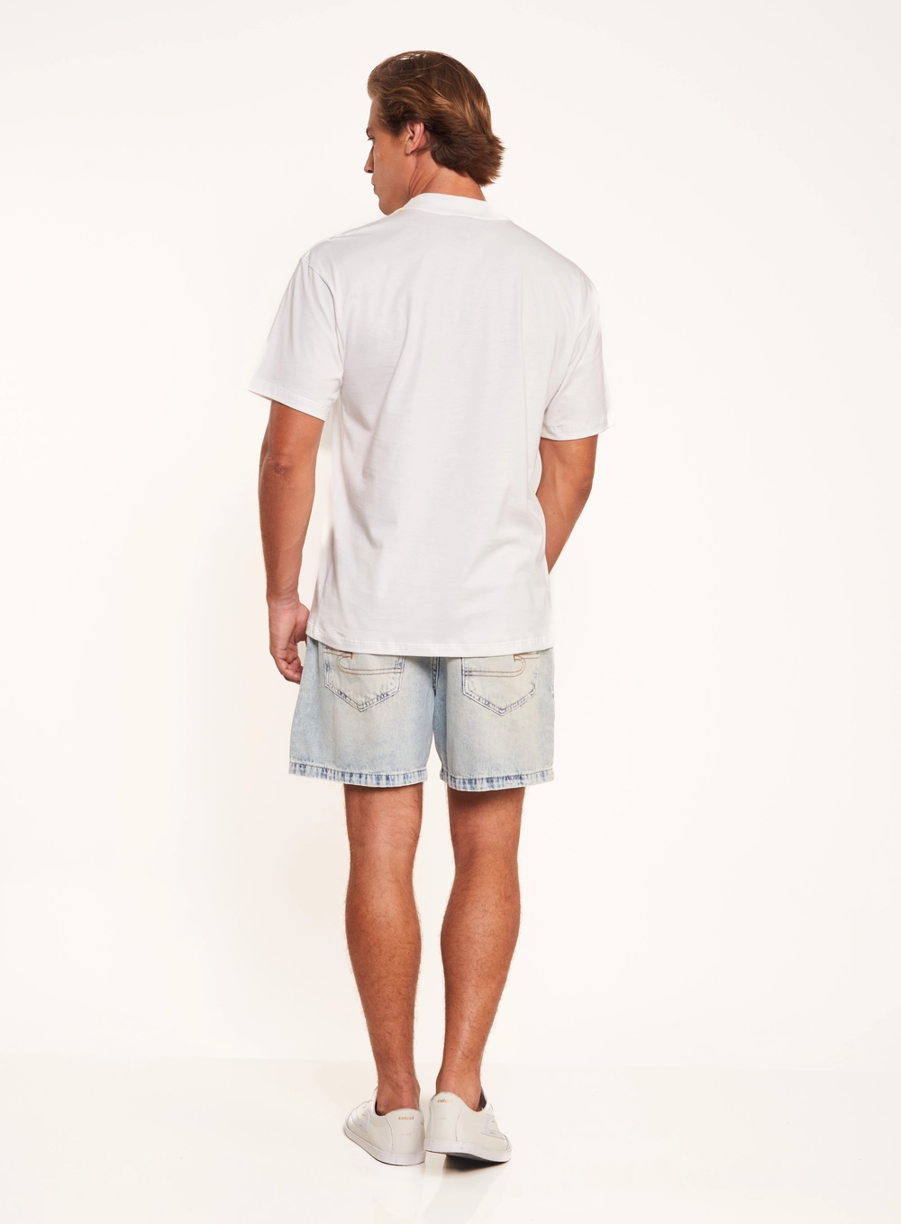 Bermuda Masculina Jeans Comfort Stone Índigo