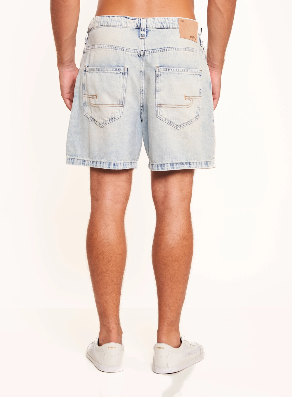 Bermuda Masculina Jeans Comfort Stone Índigo