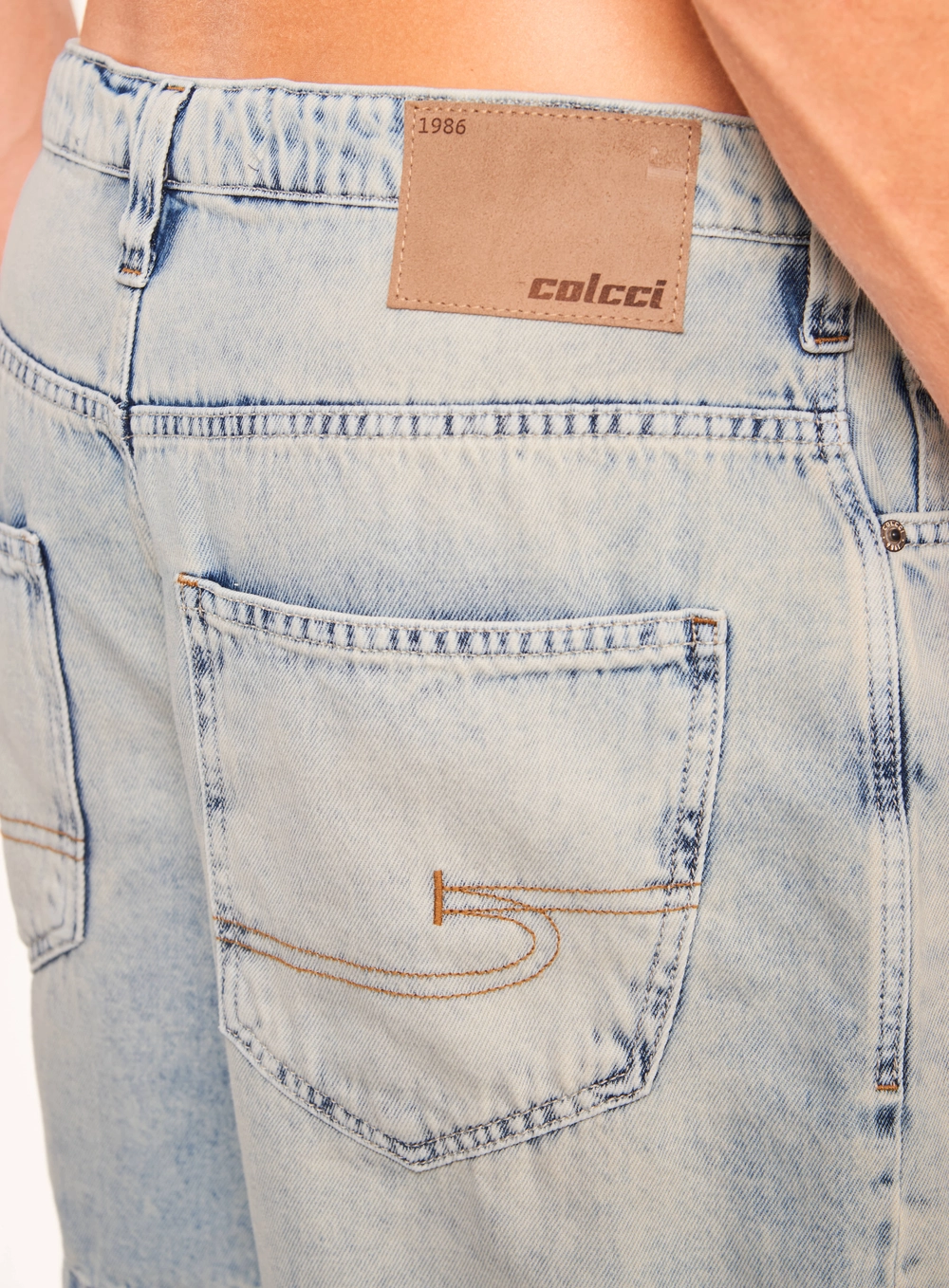 Bermuda Masculina Jeans Comfort Stone Índigo