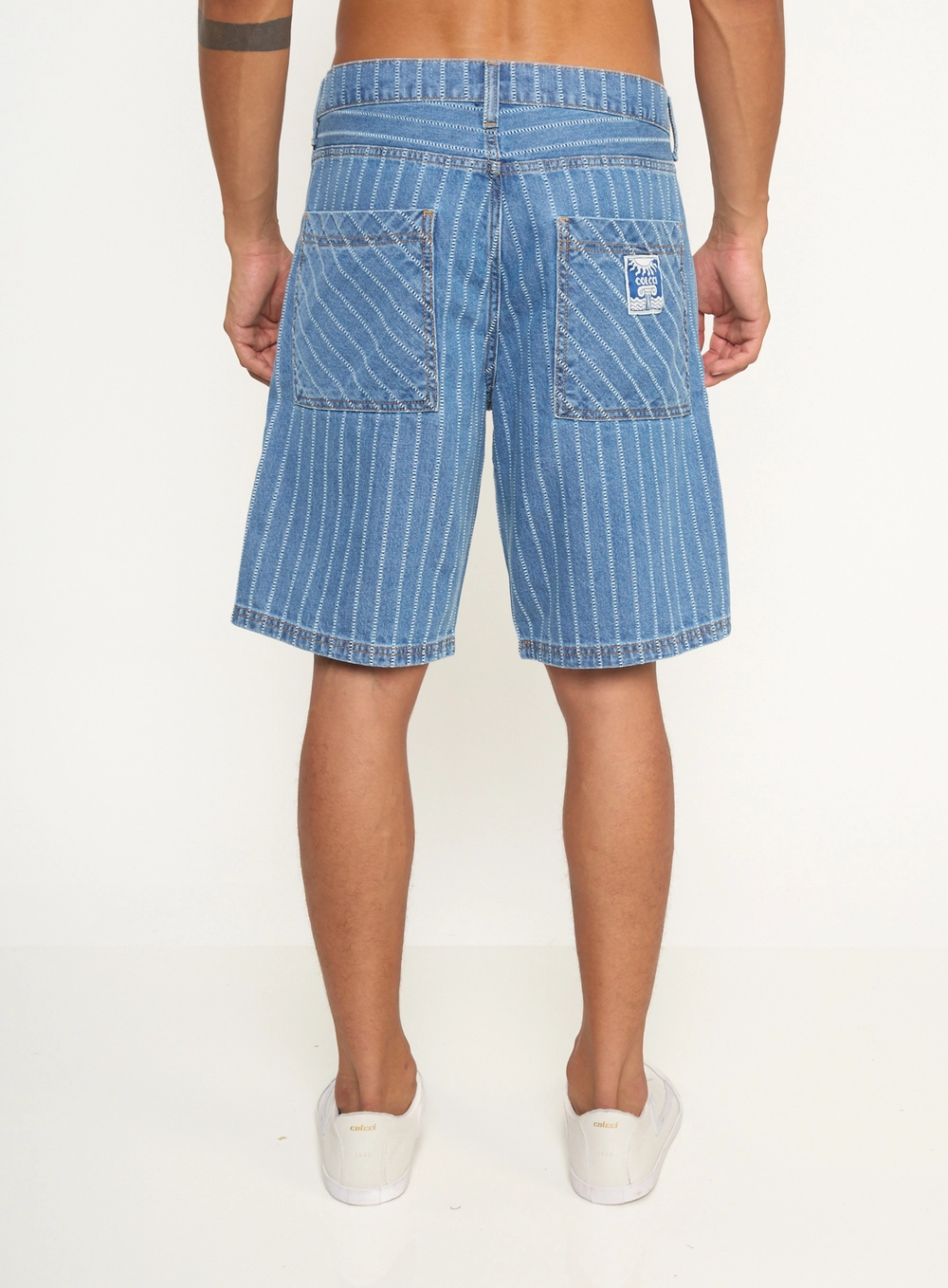 Bermuda Masculina Jeans Heritage Reta Estampados