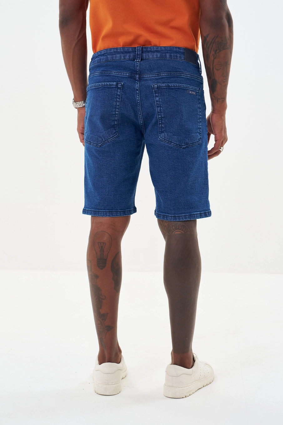 Bermuda Jeans Masculina Slim - Yuri Índigo 4