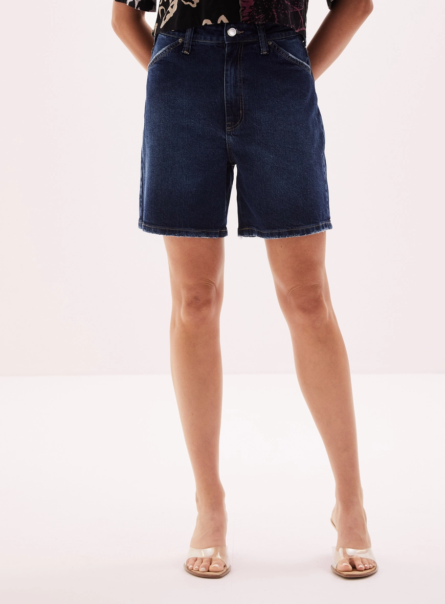 Bermuda Jeans Feminina - Anne Índigo 2