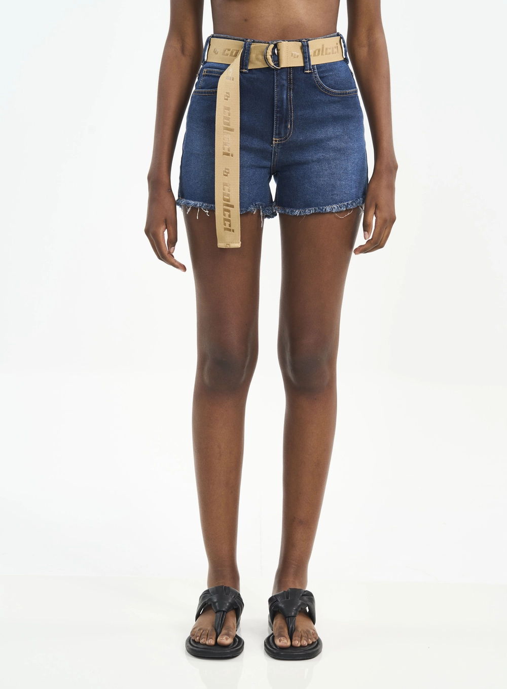 Short Jeans Tay Com Barra Desfiada Índigo