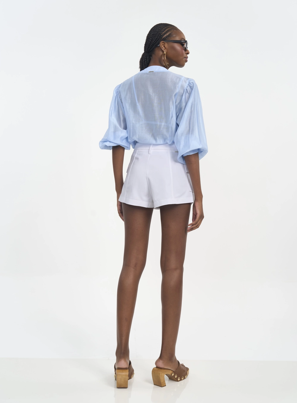 Short Com Bolsos Cargo E Cintura Alta Off Shell