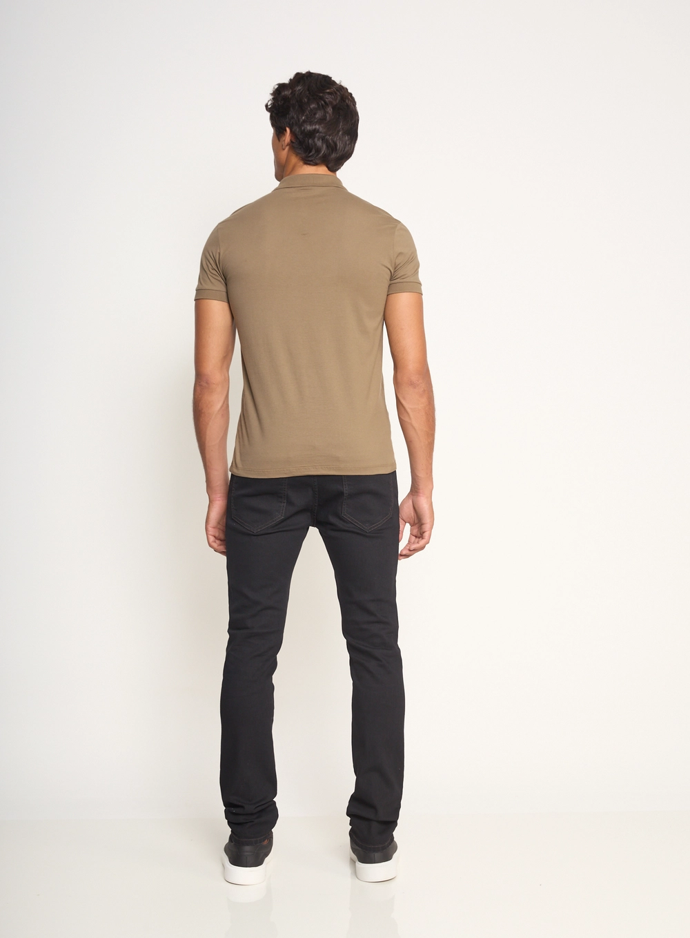 Polo Masculina Básica Com Logo Bordado Verde Biosphere