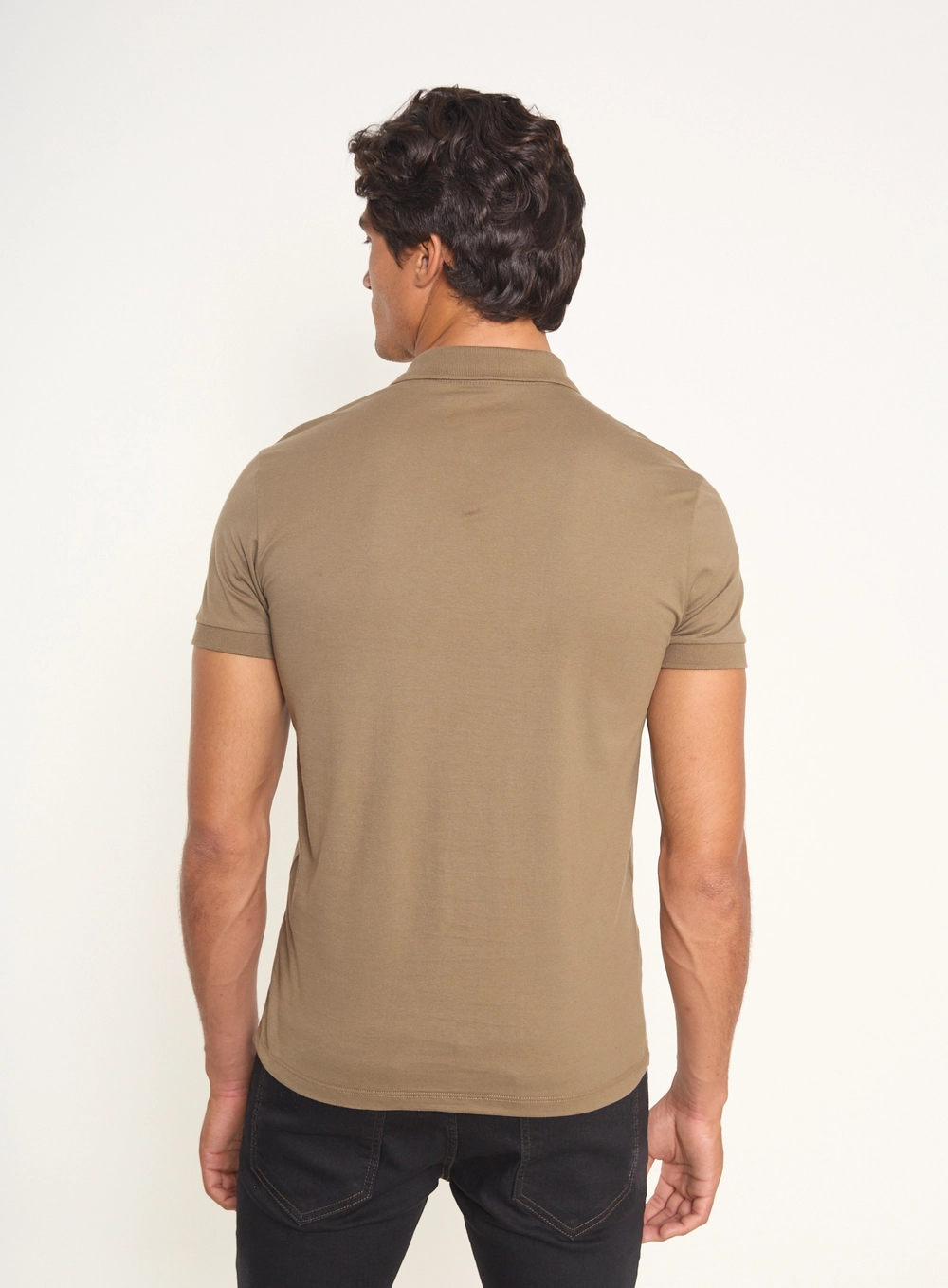 Polo Masculina Básica Com Logo Bordado Verde Biosphere