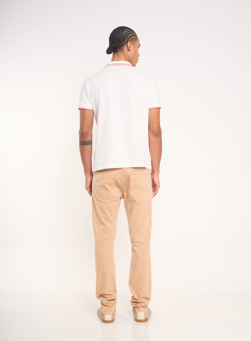 Polo Masculina Com Frisos E Botões Off Shell