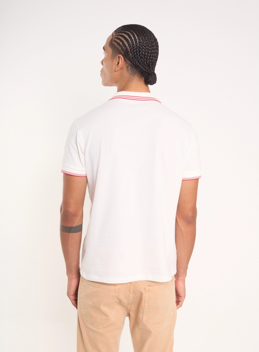 Polo Masculina Com Frisos E Botões Off Shell