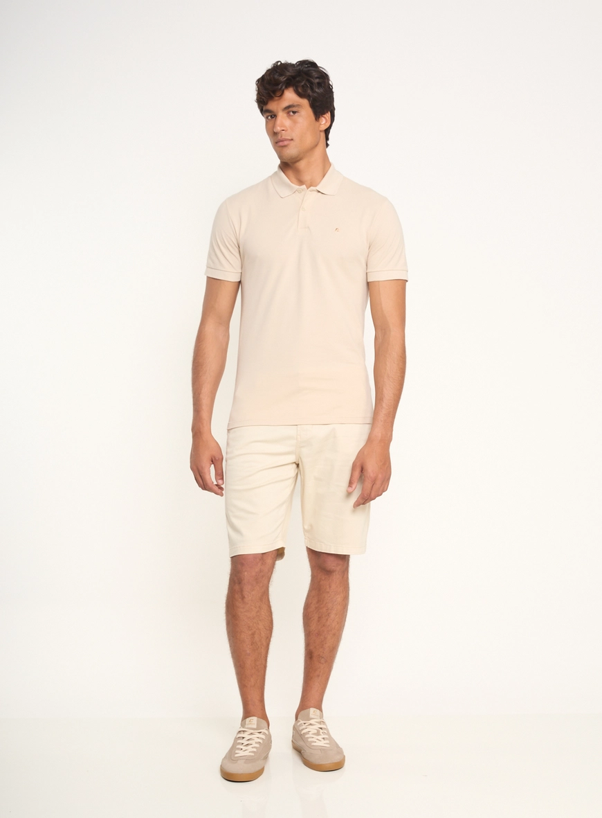 Polo Masculina Com Logo Bordado