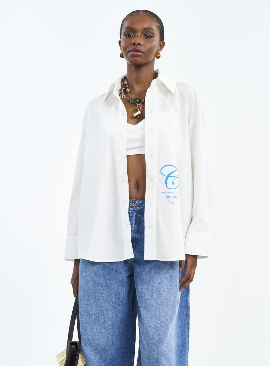 Camisa Feminina Loose Com Estampa