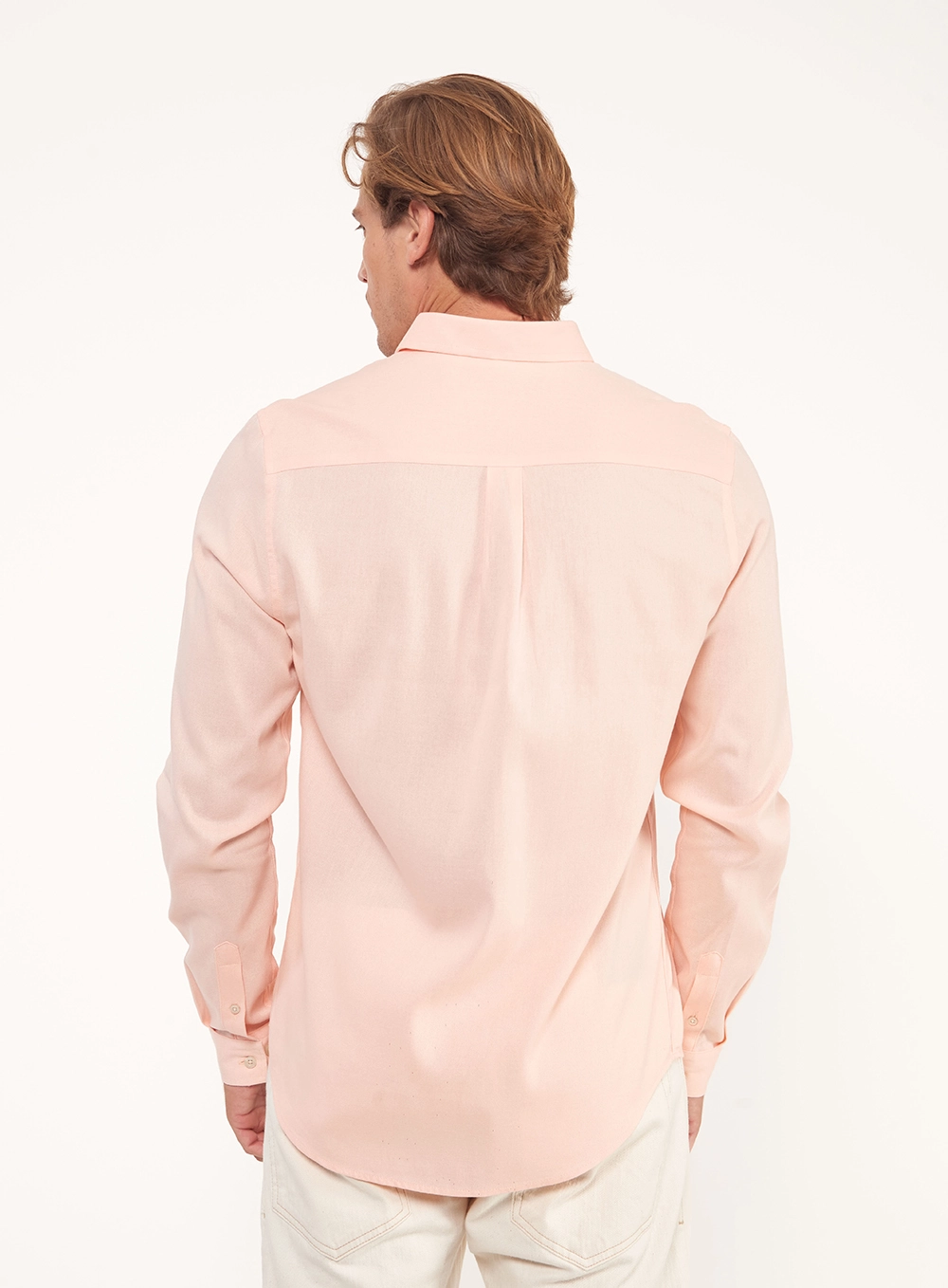 Camisa Masculina Relax Manga Longa Rosa