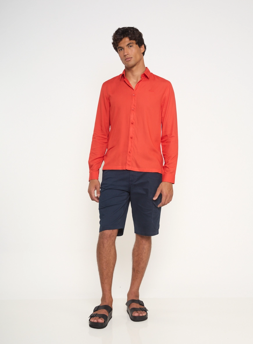 Camisa Masculina Relax Manga Longa
