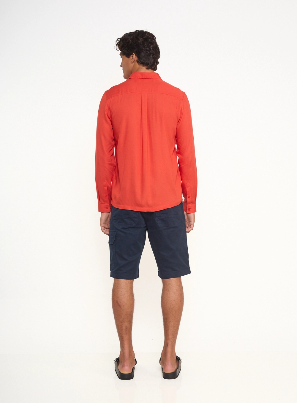 Camisa Masculina Relax Manga Longa Vermelho