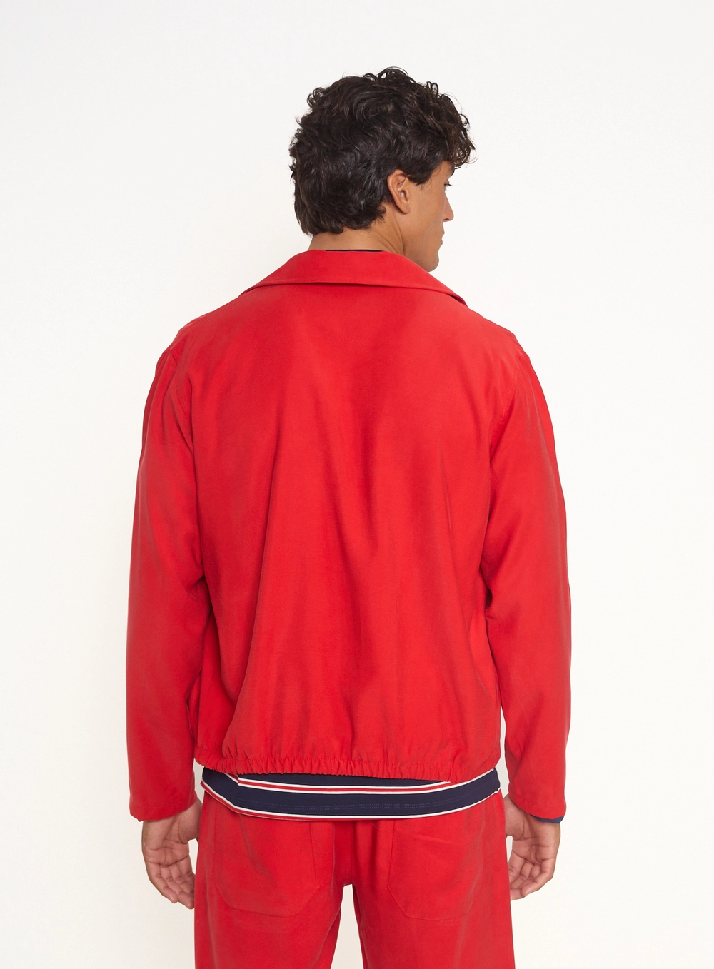 Jaqueta Masculina Com Botões E Gola Lapela Vermelho