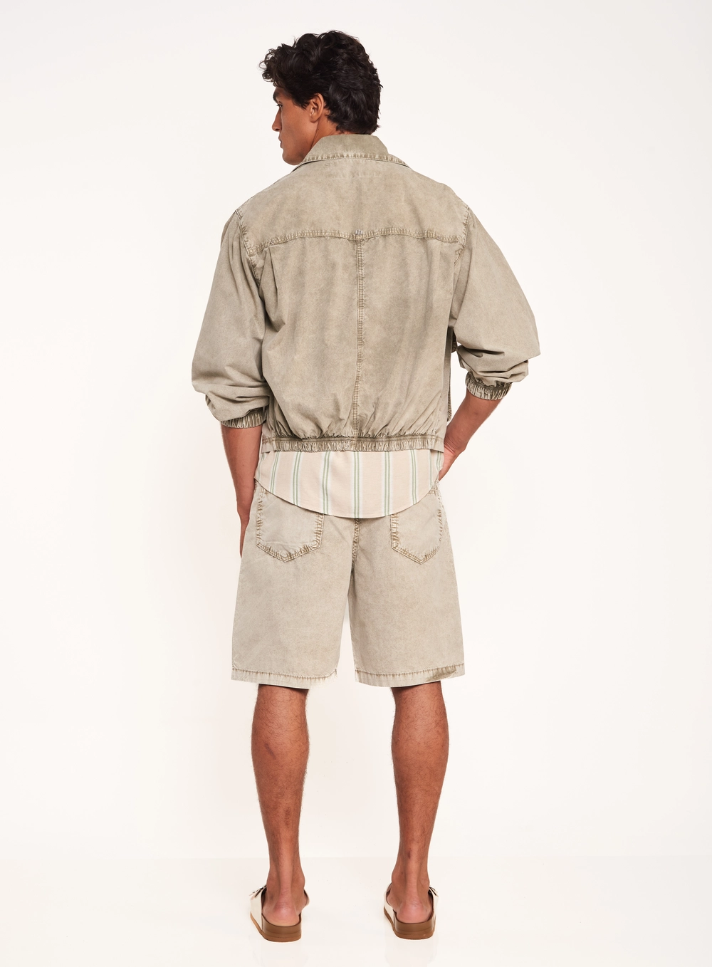 Jaqueta Masculina Com Bolsos Cargo E Zíper Verde Biosphere