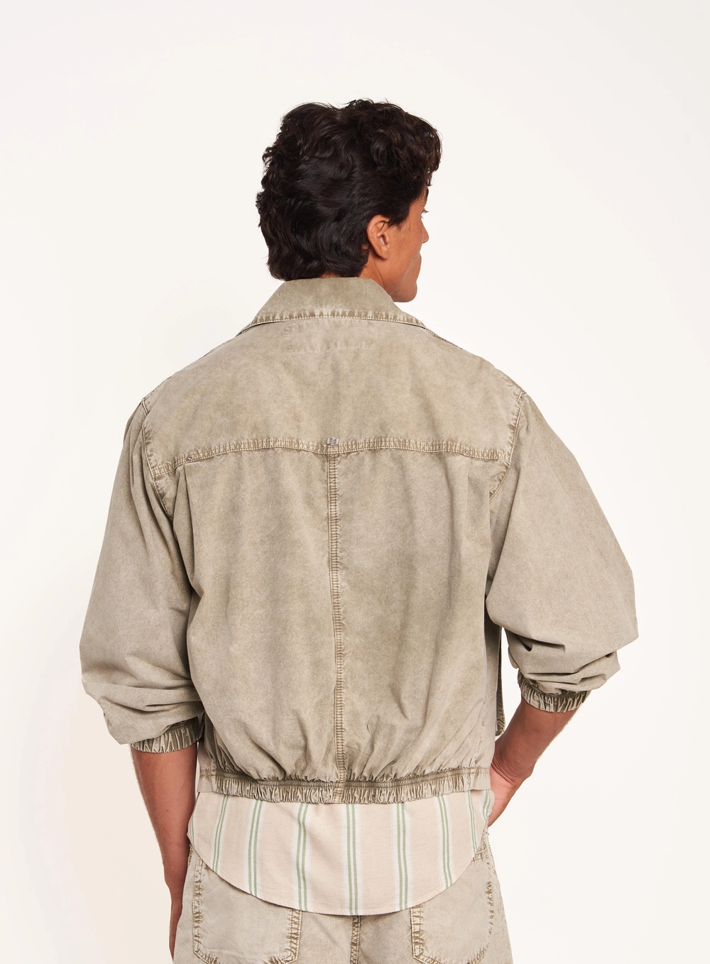 Jaqueta Masculina Com Bolsos Cargo E Zíper Verde Biosphere