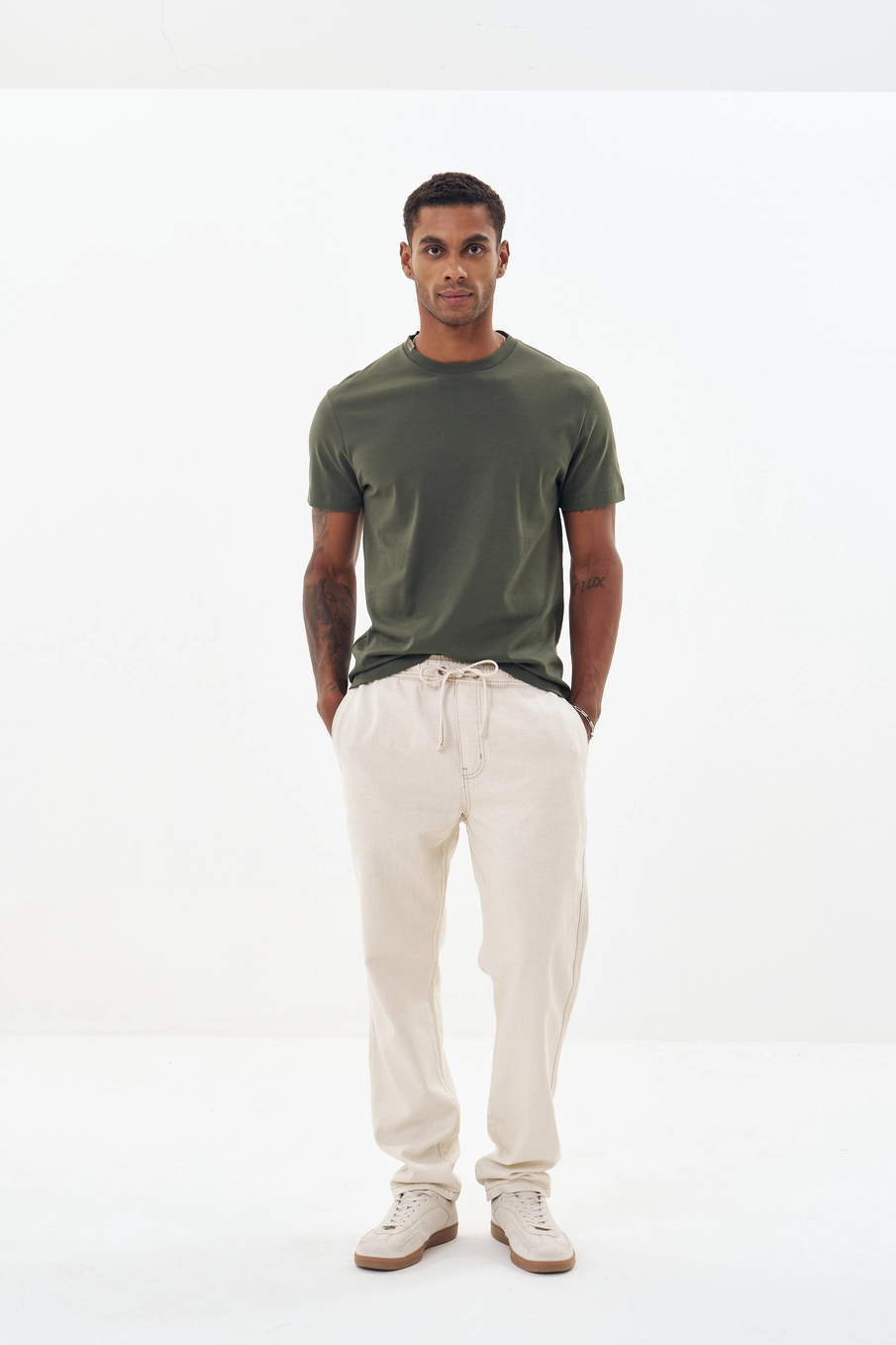Camiseta Masculina Básica Verde 4