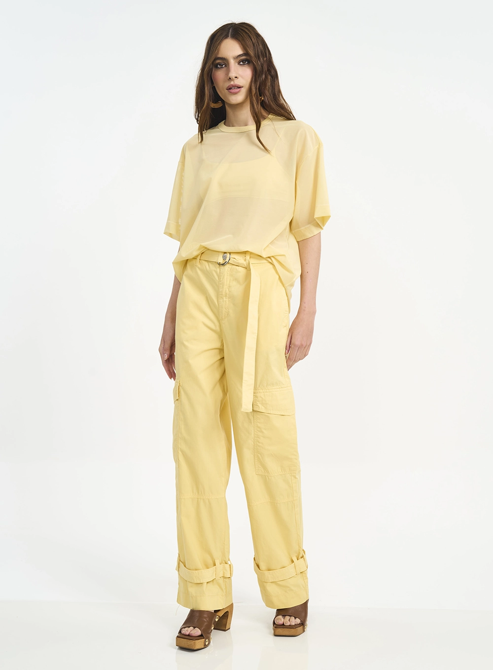 Camiseta Feminina Tule Oversized Amarelo
