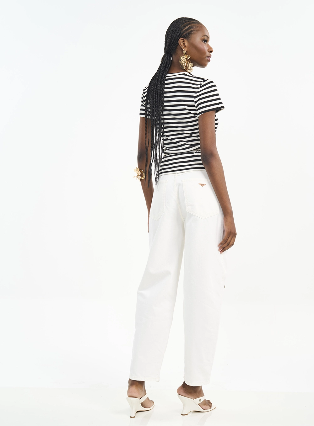 Camiseta Feminina Small Listrada Estampados