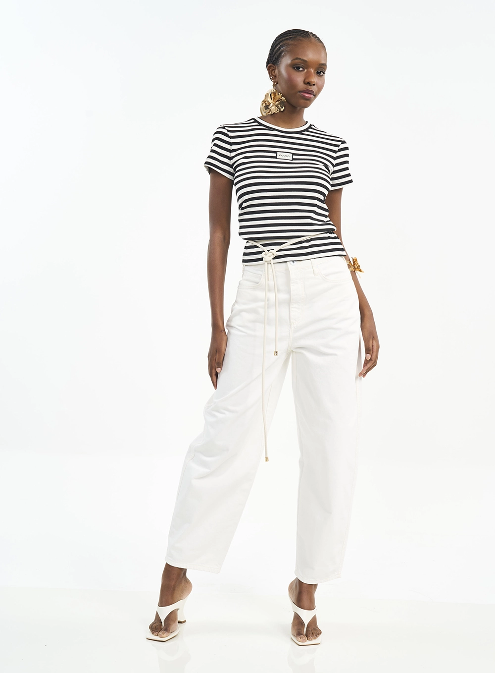 Camiseta Feminina Small Listrada Estampados