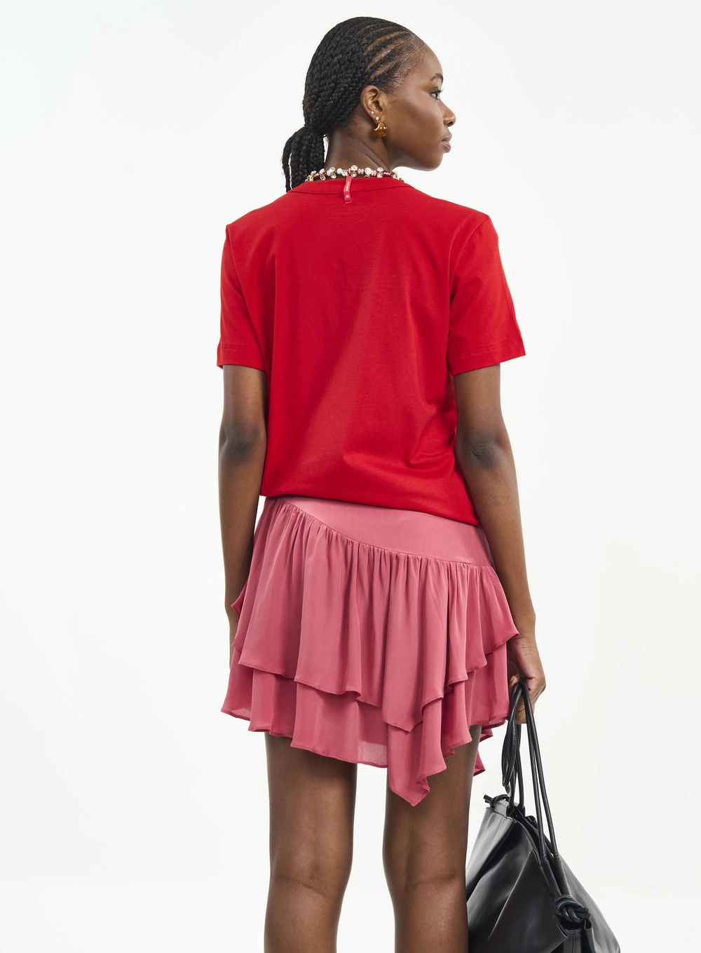 Camiseta Com Logo Em Relevo Vermelho