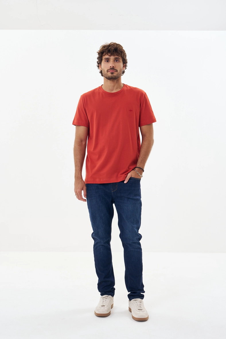 Camiseta Masculina Básica - New Vermelho 4