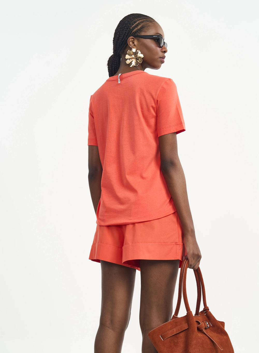 Camiseta Feminina Com Estampa Temática Laranja