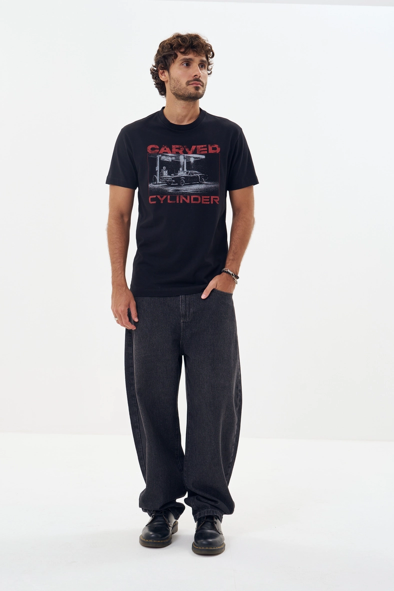 Camiseta Masculina Com Estampa Frontal Preto 4