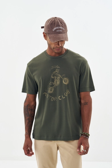 Camiseta Masculina Com Estampa Frontal