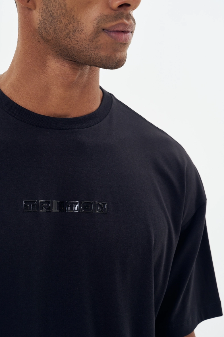 Camiseta Masculina Oversized Básica Preto 3