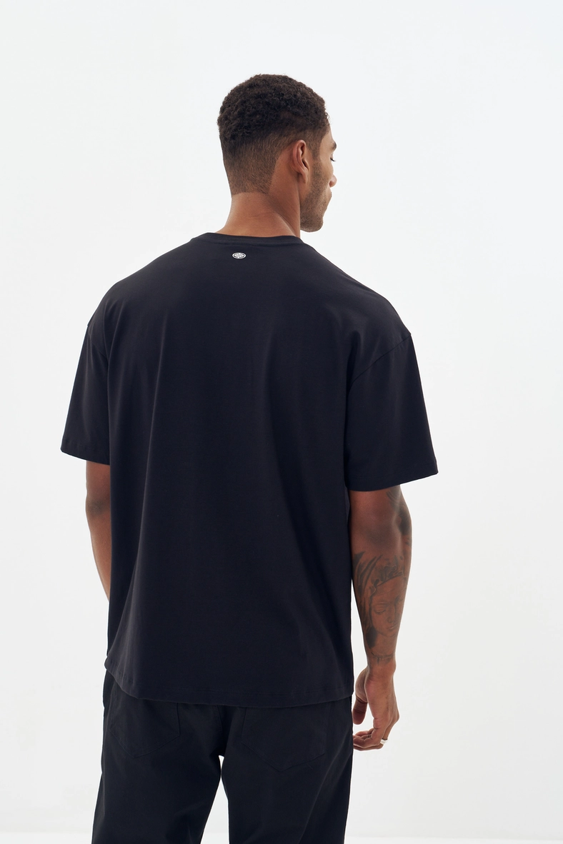 Camiseta Masculina Oversized Básica Preto 4