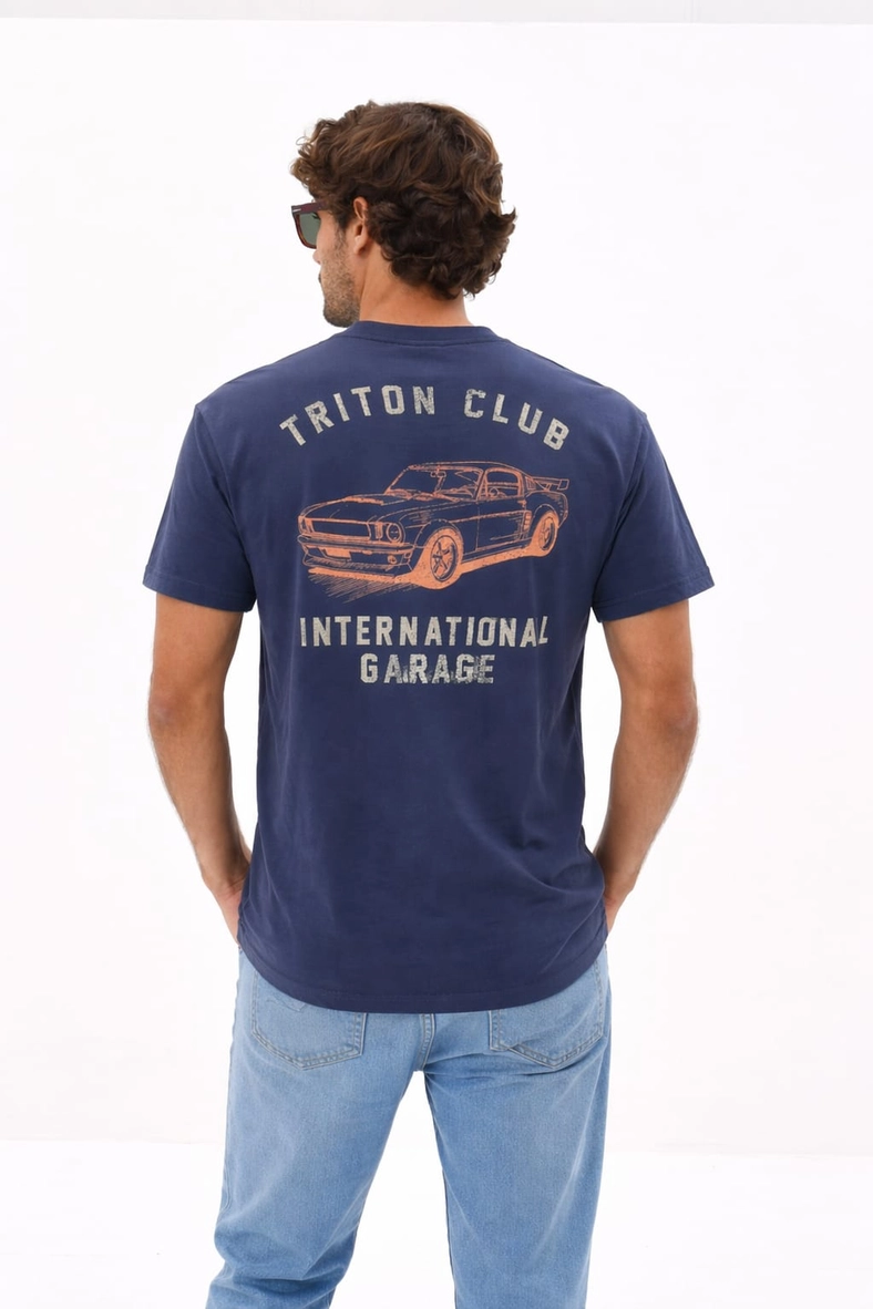Camiseta Masculina Com Estampa - Confy Drop Azul 3