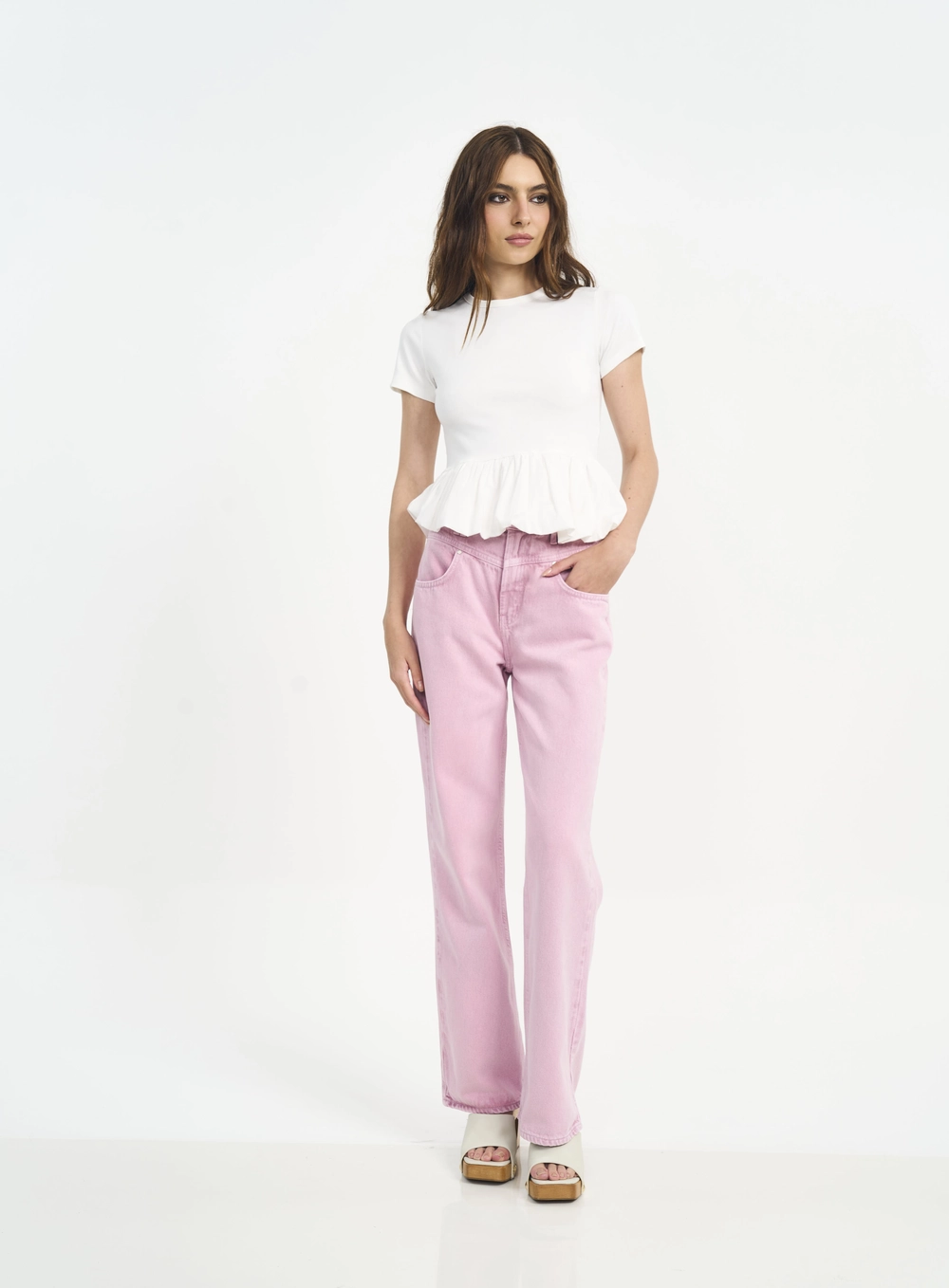 Camiseta Com Peplum Off Shell