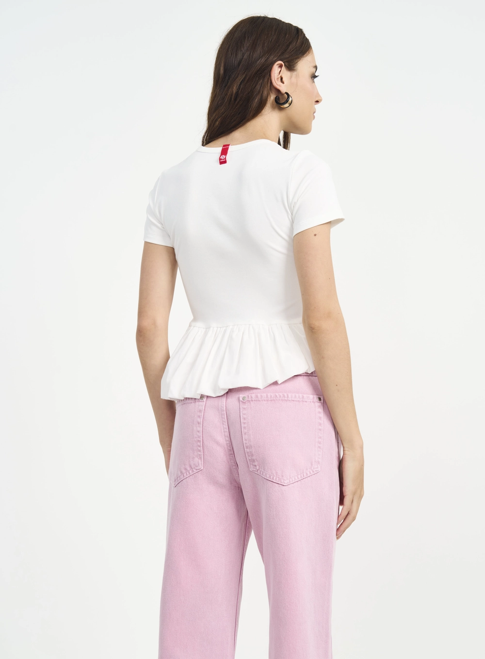 Camiseta Com Peplum Off Shell