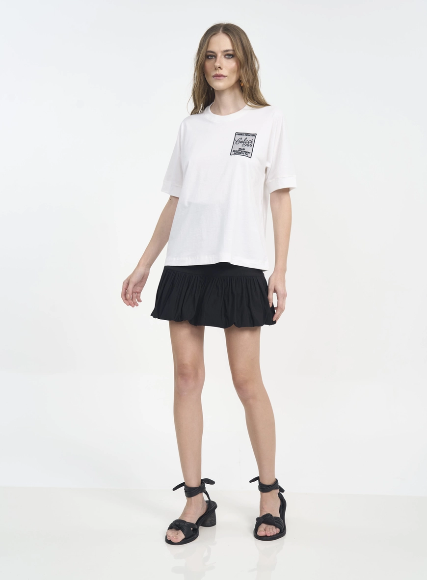 Camiseta Feminina Com Estampa E Manga Raglan