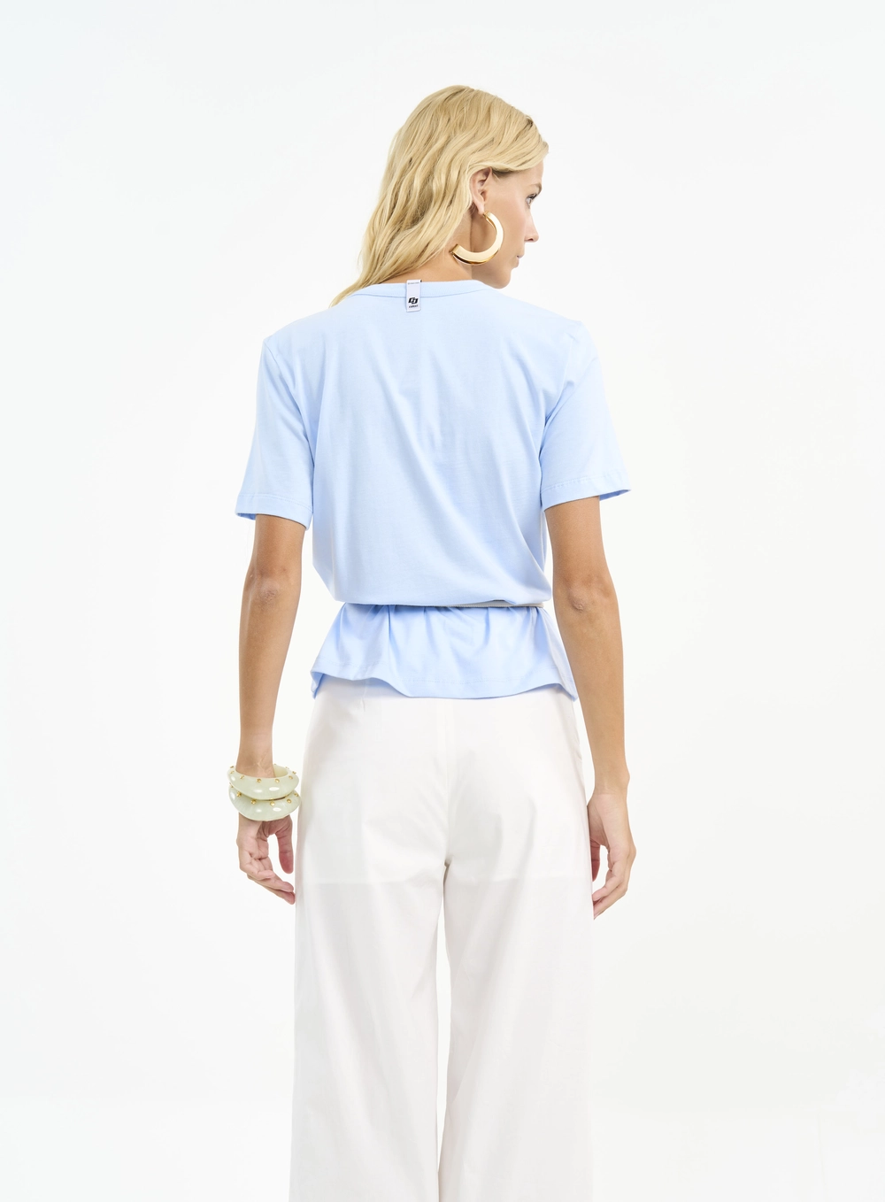 Camiseta Com Logo Em Brilho Azul Tranquile Blue
