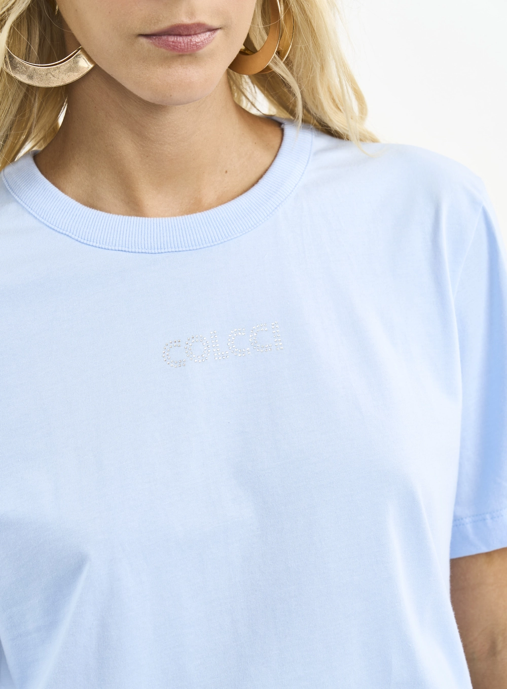 Camiseta Com Logo Em Brilho Azul Tranquile Blue