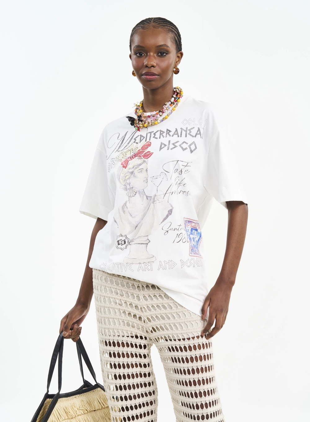 Camiseta Oversized Com Estampa Off Shell