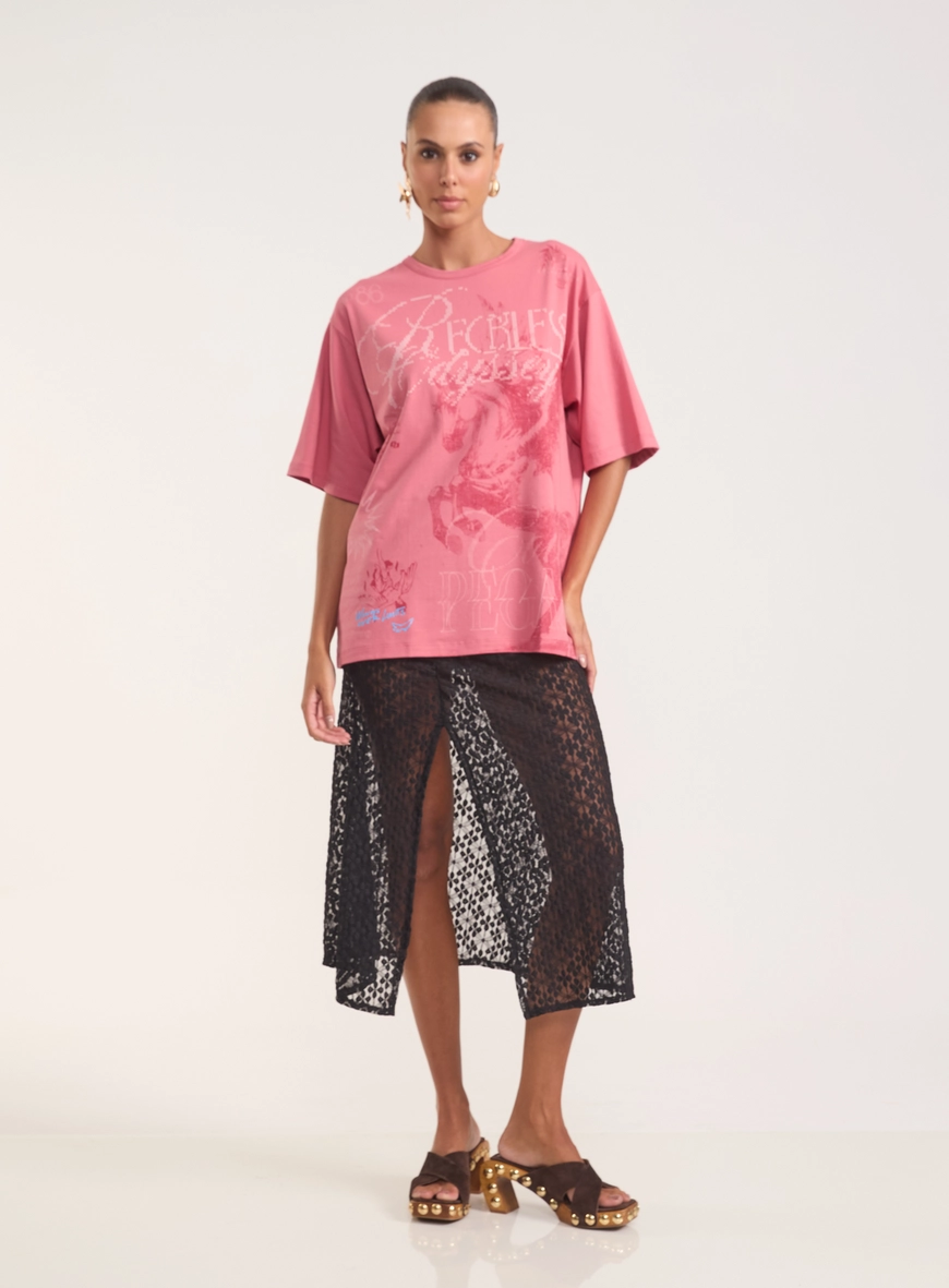 Camiseta Oversized Com Estampa Pegasus