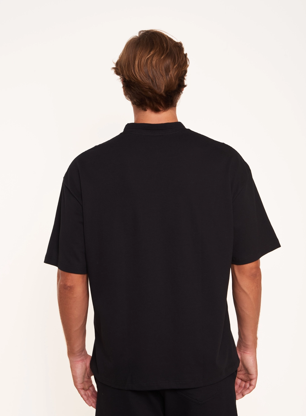 Camiseta Masculina Oversized Com Logo Preto