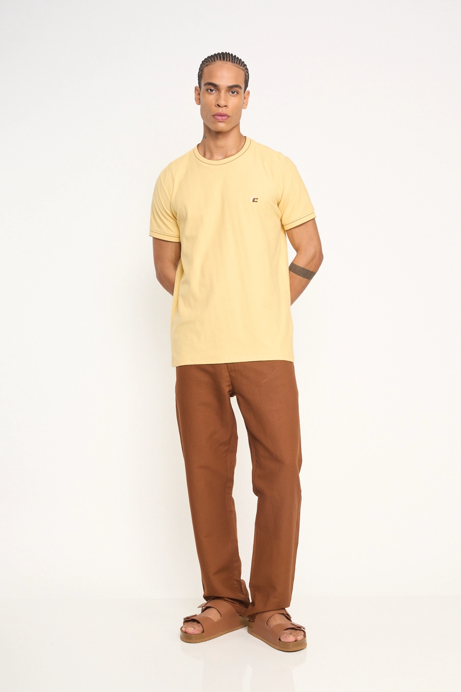 Camiseta Masculina Slim AMARELO