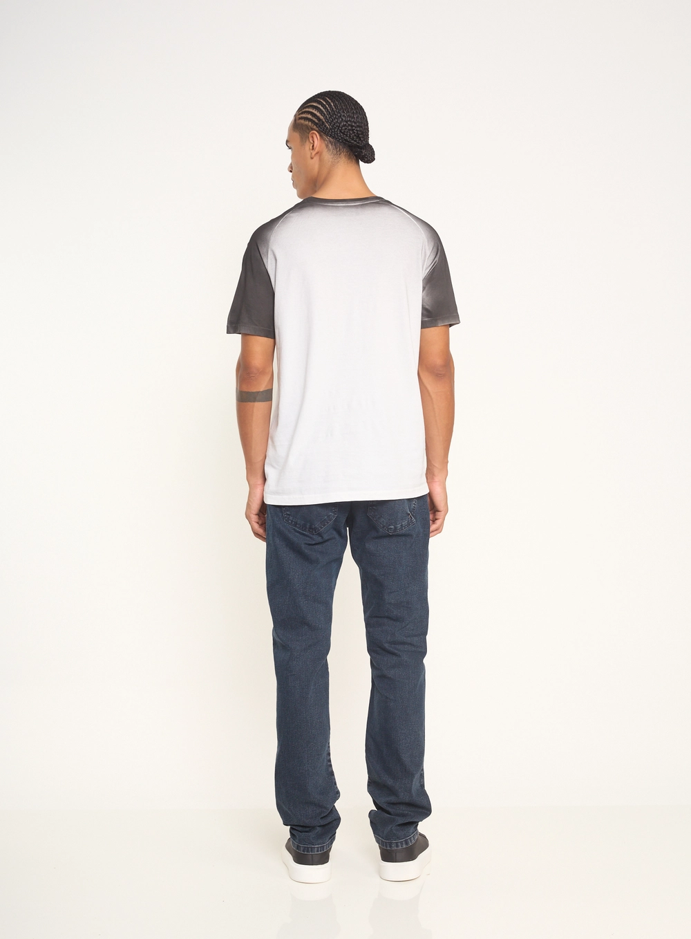 Camiseta Masculina Slim Estampada Branco