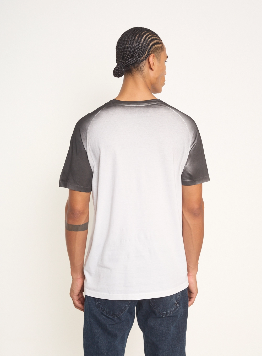 Camiseta Masculina Slim Estampada Branco