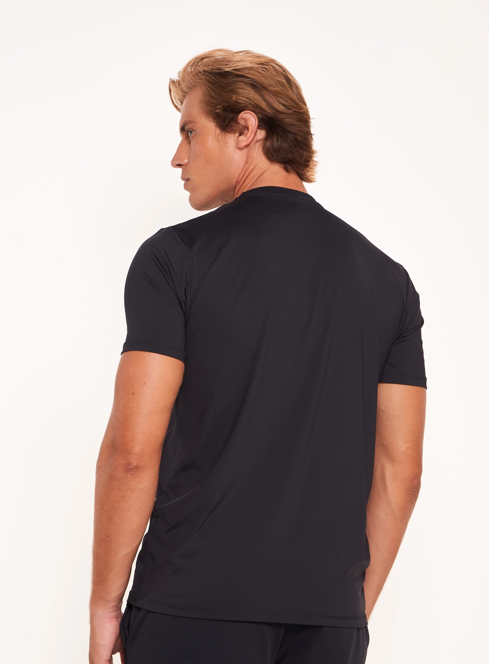 Camiseta Masculina Básica Com Logo Preto