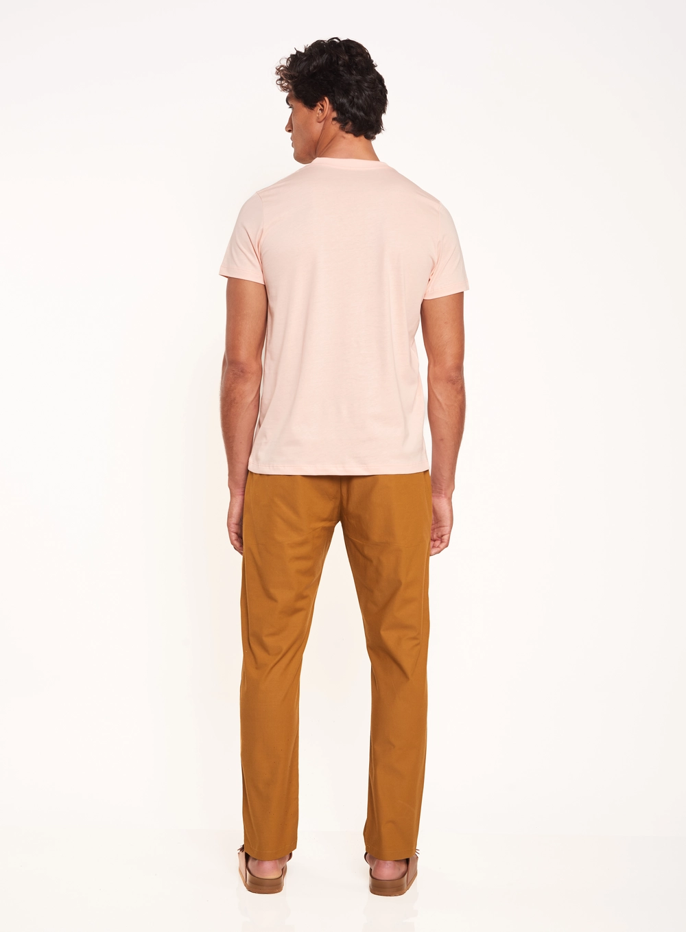 Camiseta Masculina Com Estampa Frontal Rosa