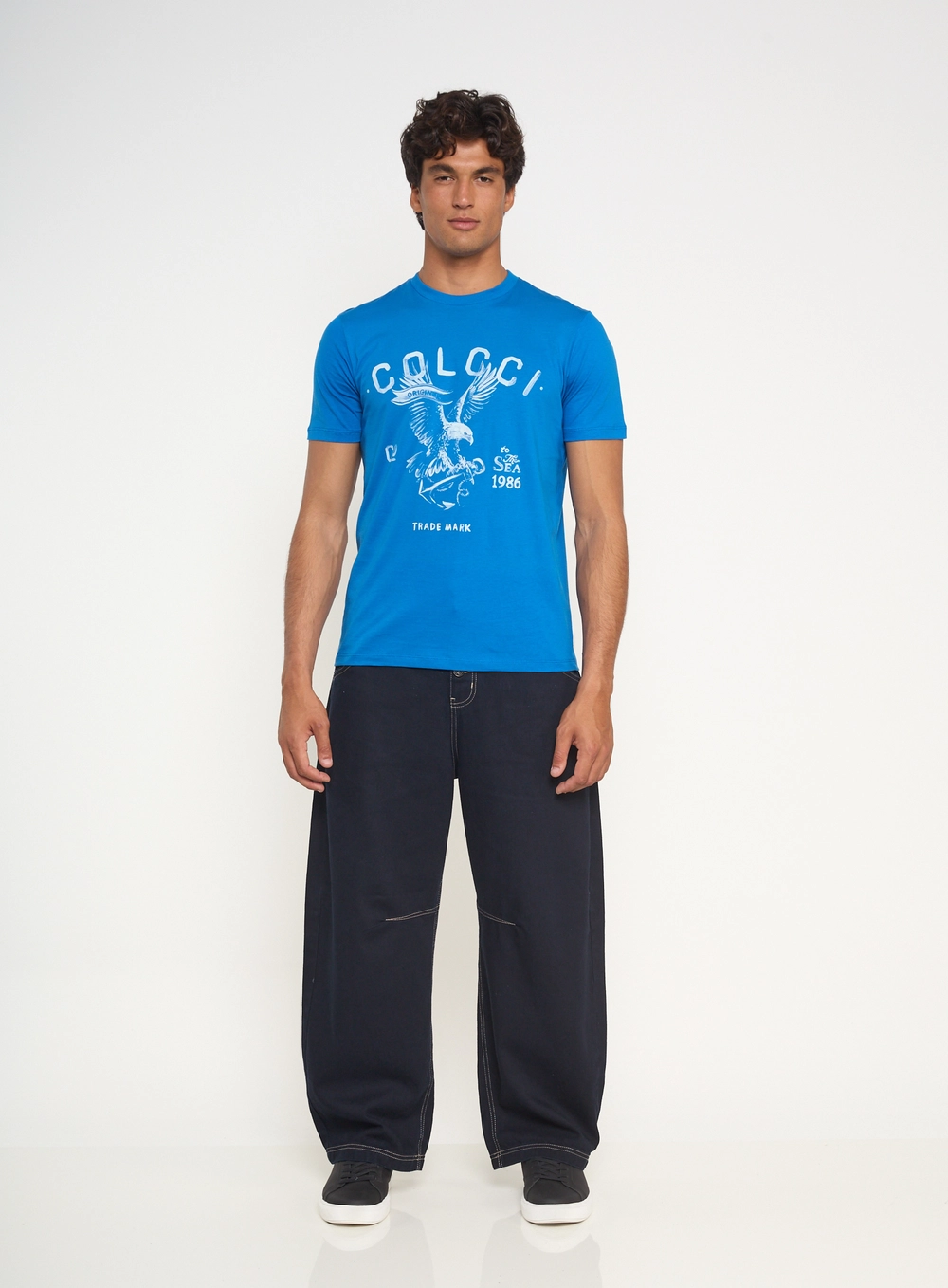 Camiseta Masculina Com Estampa De Águia Azul